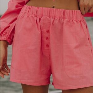Daily Drills Poplin Resort Shorts - Pucker 💕 - XS/S